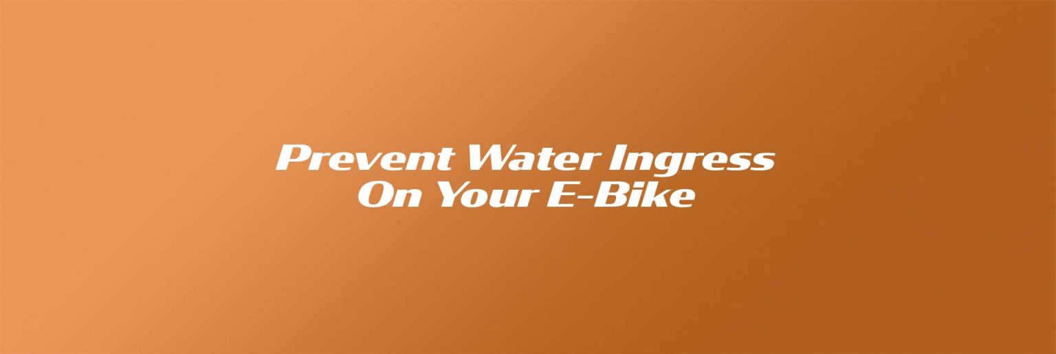 How To Prevent Water Damage In An Electric EBike Motor & Electrics