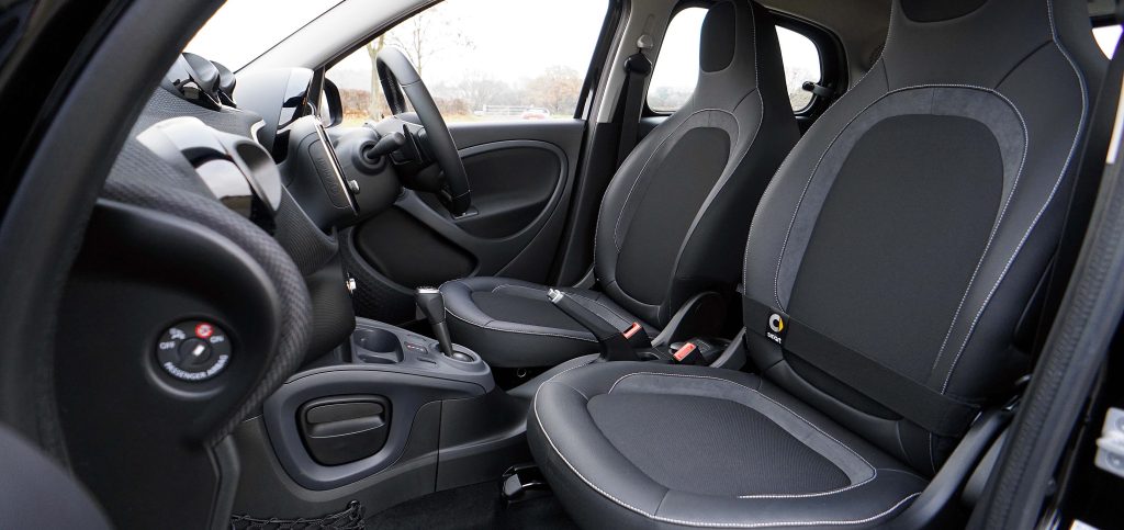 Clean car seats made from cloth